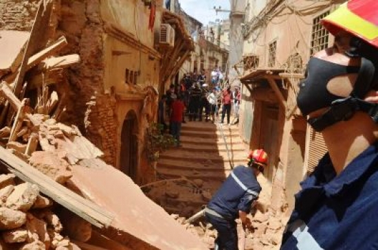 انهيار منزل في حي القصبة العتيق وسط العاصمة بشارع رابح رياح