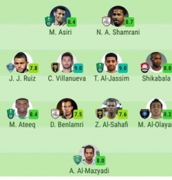 الجزائري جمال بلعمري ضمن التشكيلة المثالية للجولة الـ 14 من الدوري المحترفين السعودي
