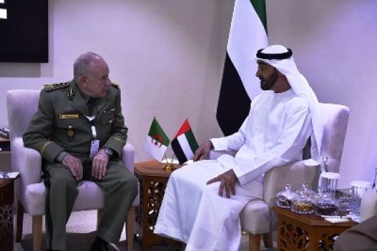 اللّواء السعيد شنڨريحة يستقبل ولد عهد أبو ظبي نائب القائد الأعلى للقوات المسلحة الإماراتية