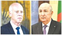 الرئيس تبون يتلقى تعازي الرئيس التونسي قيس سعيّد