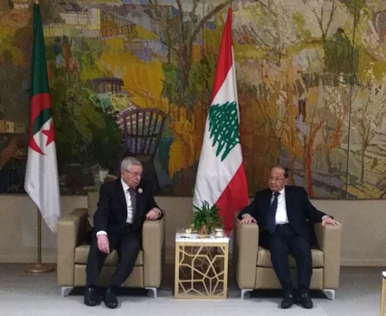 بن صالح يستعرض ببيروت مع الرئيس اللبناني سبل ترقية العلاقات بين البلدين