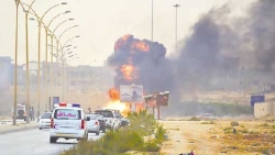 18 جريحا في تفجير مزدوج بمدينـة درنــة الليبيـــة