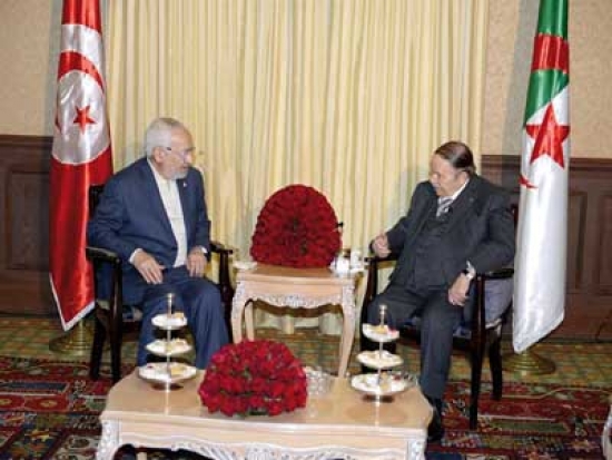 الرئيس بوتفليقة يستقبل رئيس حركة النهضة التونسية