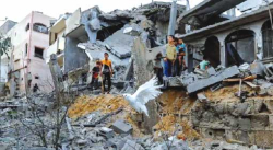 أوضــاع مأساوية في قطـاع غــزة  مع استمـرار القصـف والنــزوح