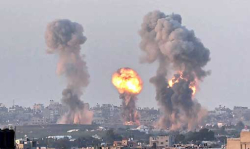 الجيش الصّهيوني يبدأ هجوما شديدا على مدينة غزة