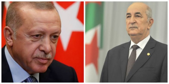 الرئيس تبون يتلقى مكالمة هاتفية من نظيره التركي اردوغان
