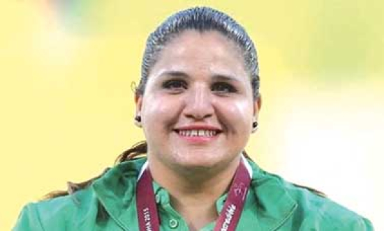نسيمـة صايفي تفــوز بمسابقــة رمي القـرص