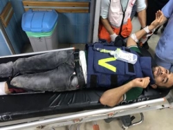 إصابة مصور التلفزيون الجزائري عمر حمدان برصاص الاحتلال خلال تغطيته على الحدود الشرقية لقطاع غزة