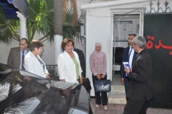 منتدى &quot;الشعب&quot;: وصول وزيرة التربية نورية بن غبريت إلى مقر الجريدة وكان في استقبالها الرئيسة المديرة العامة أمينة دباش