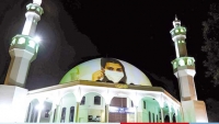 صور الطواقم الطبية على قبة مسجد عمر بن الخطاب بالبرازيل