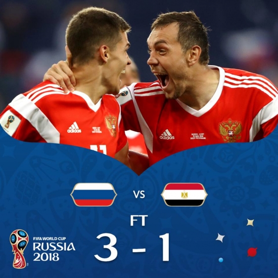 مونديال روسيا 2018: المنتخب المصري يخسر بثلاثية أمام روسيا