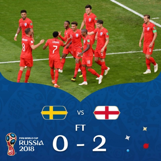 مونديال روسيا 2018: الإنجليز يتفوقون على السويديين ويتأهلون للمربع الذهبي