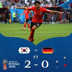 مونديال 2018: كوريا الجنوبية تفوز على ألمانيا وتقصيها من الدور الأول