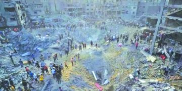 أحزمـة ناريـة صهيونية علـى مناطق مختلفة بغزّة