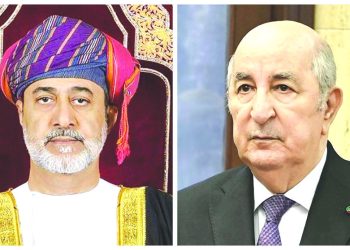رئيس الجمهورية يتلقى تهاني جلالة سلطان عمان